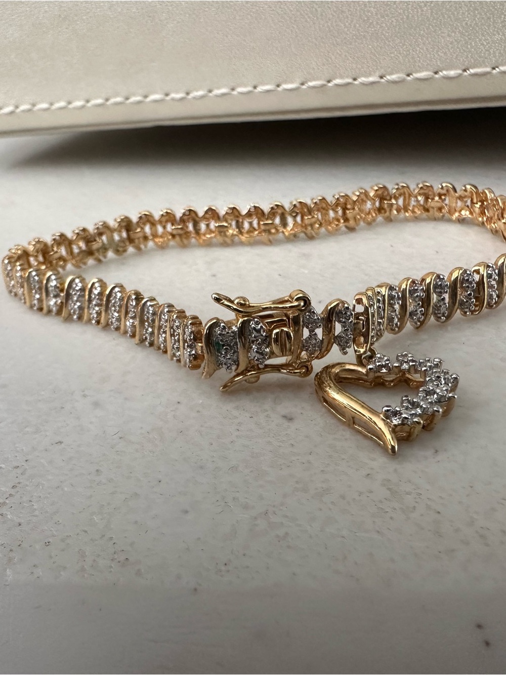 Gold-Plated S-Link Tennis Bracelet